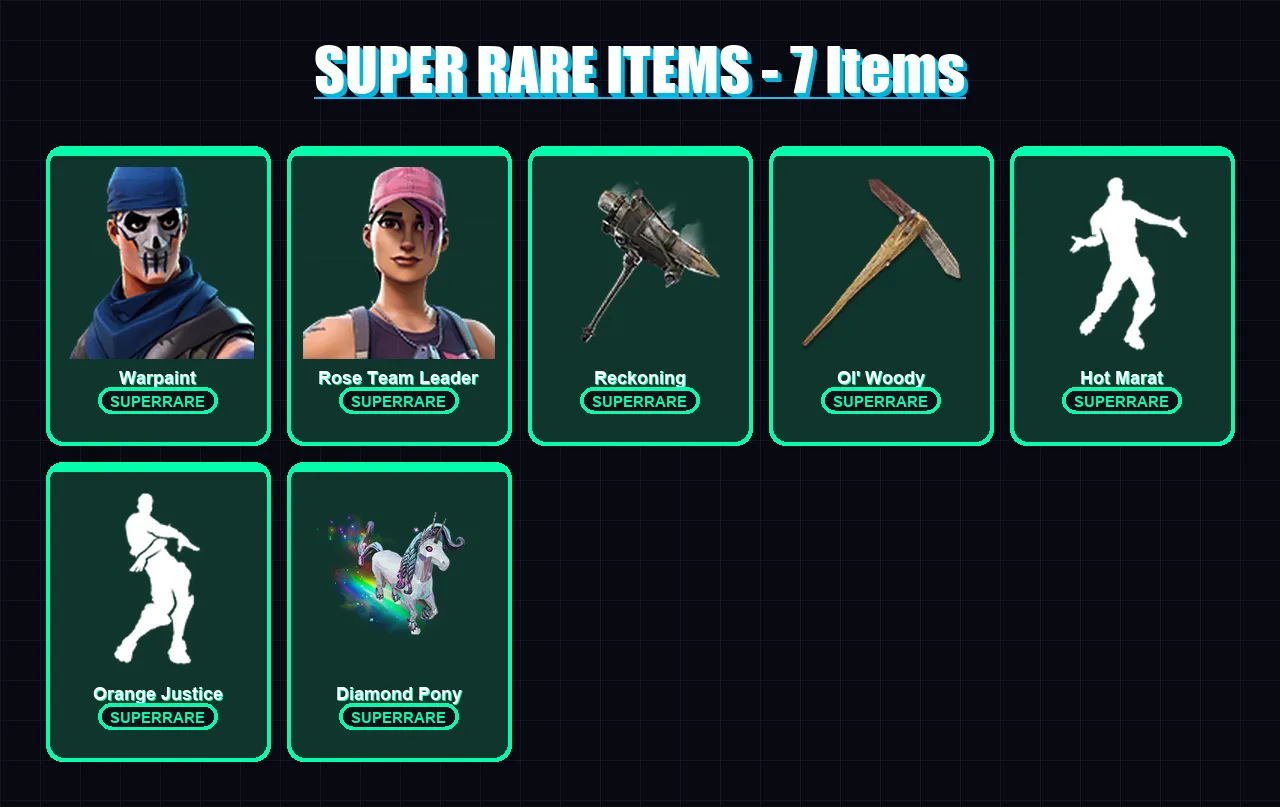 [PS4/PS5/PC] | Warpaint | Rose Team Leader | Drift | Lynx | Blackheart | 28 skin | 33 pickaxe | 29 emote | 31 glider | Lv467