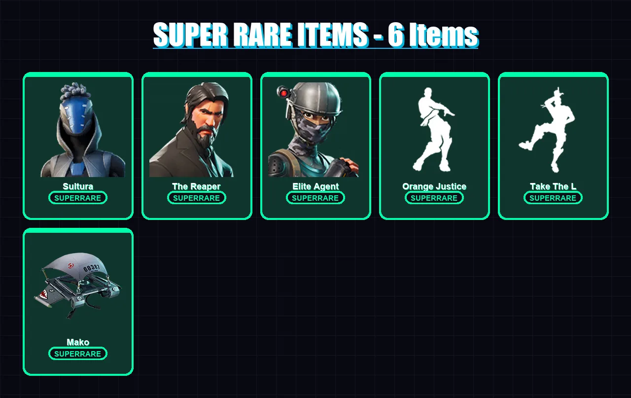 [PS4/PS5/XBOX/PC] | Sultura | The Reaper | Elite Agent | Omega | Valor | 51 skin | 55 pickaxe | 51 emote | 59 glider | Lv821
