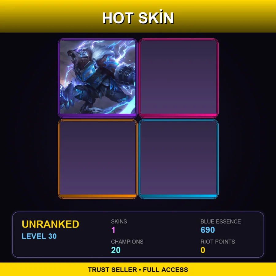 LAS | Lv30 | Unranked | 1 Skin | 20 Champ
