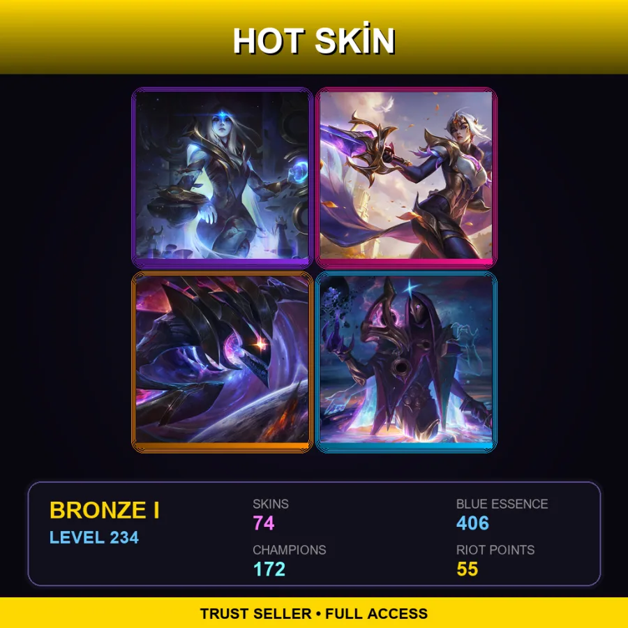 EUNE | Lv234 | Bronze I | 74 Skin | 172 Champ