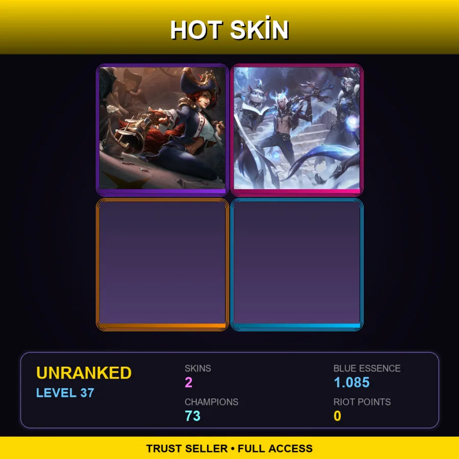 VN | Lv37 | Unranked | 2 Skin | 73 Champ