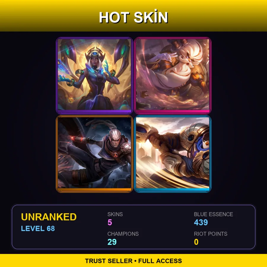EUW | Lv68 | Unranked | 5 Skin | 29 Champ — Crystal Rose Janna