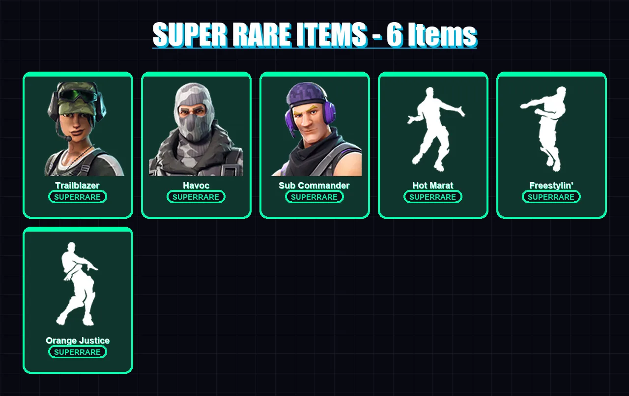 [PC/PSN] | Trailblazer | Havoc | Sub Commander | Hybrid | Blackheart | 10 skin | 30 pickaxe | 35 emote | 27 glider | Lv589