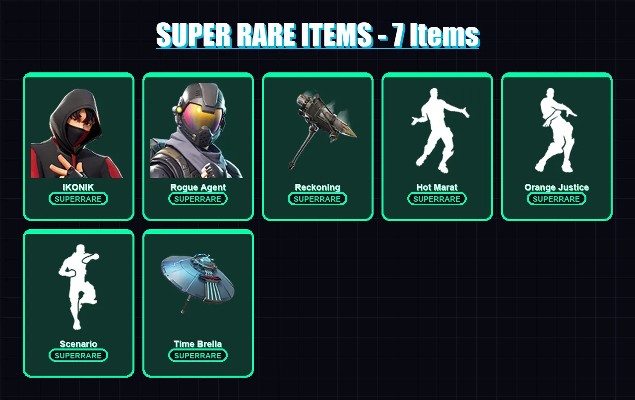 [PS4/PS5/XBOX/PC] | IKONIK | Rogue Agent | The Prisoner | Ragnarok | Vendetta | 95 skin | 99 pickaxe | 112 emote | 103 glider | Lv1833