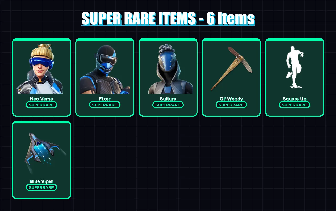 [PC] | Neo Versa | Fixer | Sultura | Predator | Midas | 111 skin | 139 pickaxe | 90 emote | 109 glider | Lv1918