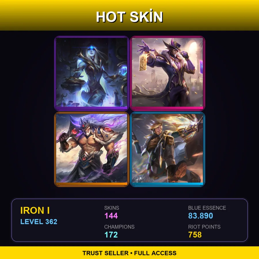 BR | Lv362 | Iron I | 144 Skin | 172 Champ