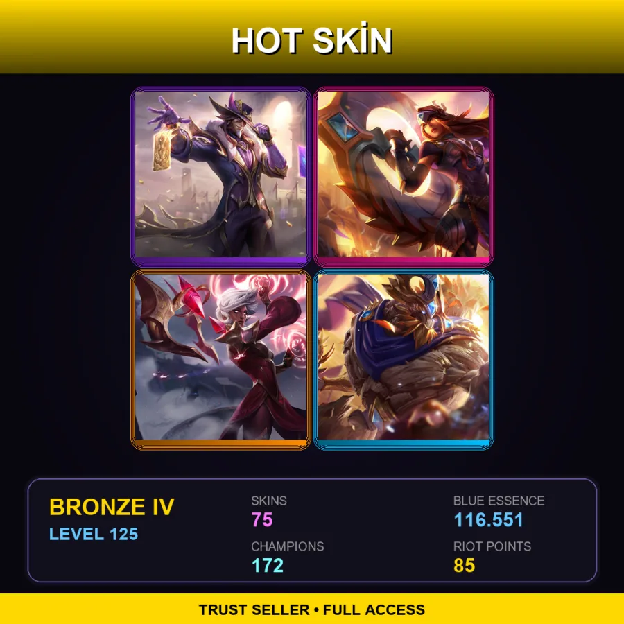 VN | Lv125 | Bronze IV | 75 Skin | 172 Champ