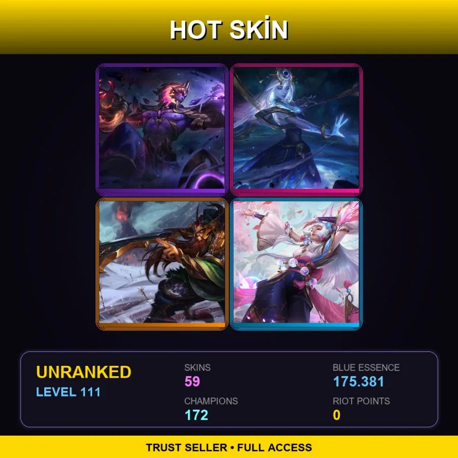 VN | Lv111 | Unranked | 59 Skin | 172 Champ — Nightblade Irelia
