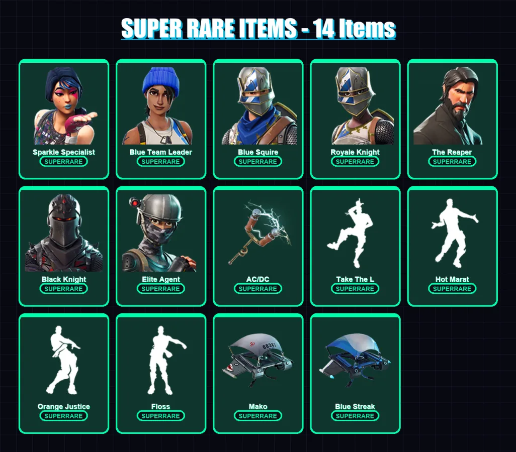 [PS4/PS5/XBOX/PC] | Sparkle Specialist | Blue Team Leader | Blue Squire | 30 skin | Lv643