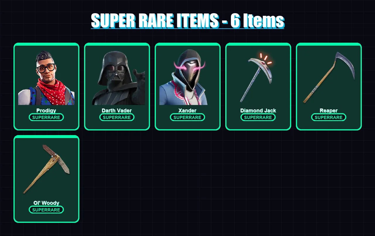 [PS4/PS5/XBOX/PC] | Prodigy | Darth Vader | Xander | Midas Rex | Predator | 125 skin | 179 pickaxe | 145 emote | 157 glider | Lv2019