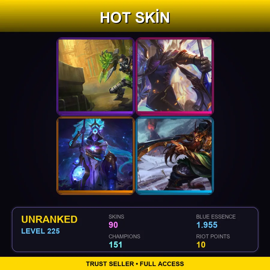 EUW | Lv225 | Unranked | 90 Skin | 151 Champ — Space Groove Lulu