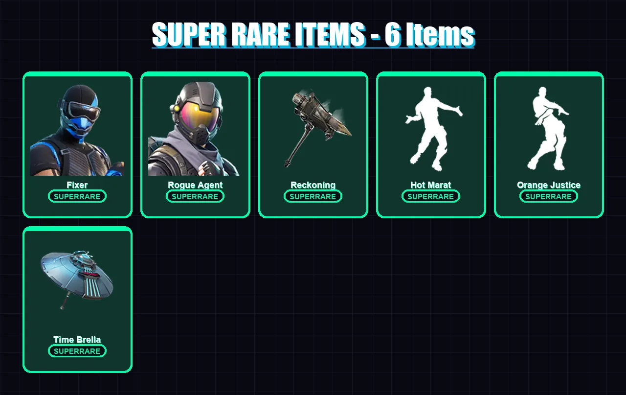 [PS4/PS5/XBOX/PC] | Fixer | Rogue Agent | Hybrid | Dire | Sorana | 76 skin | 102 pickaxe | 90 emote | 97 glider | Lv1585 — Fortnite account