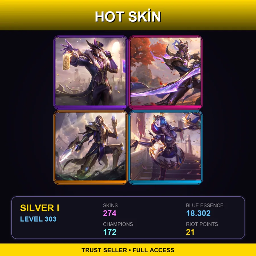 TR | Lv303 | Silver I | 274 Skin | 172 Champ