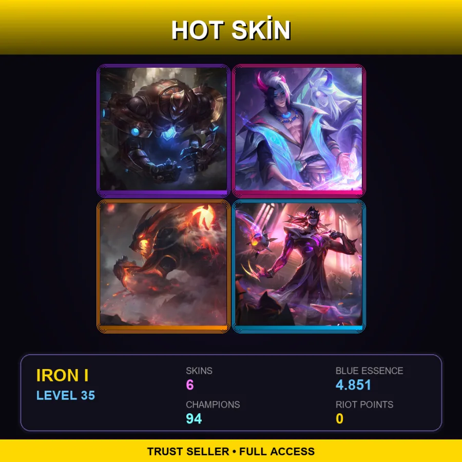 TR | Lv35 | Iron I | 6 Skin | 94 Champ