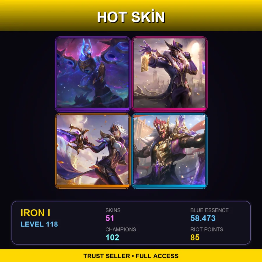 VN | Lv118 | Iron I | 51 Skin | 102 Champ