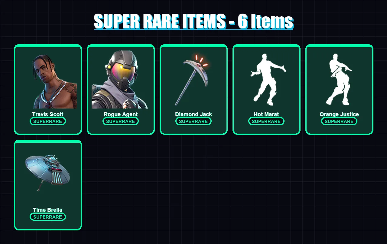 [PS4/PS5/PC] | Travis Scott | Rogue Agent | Peter Griffin | Spectra Knight | Ronin | 144 skin | 140 pickaxe | 133 emote | 120 glider | Lv1685