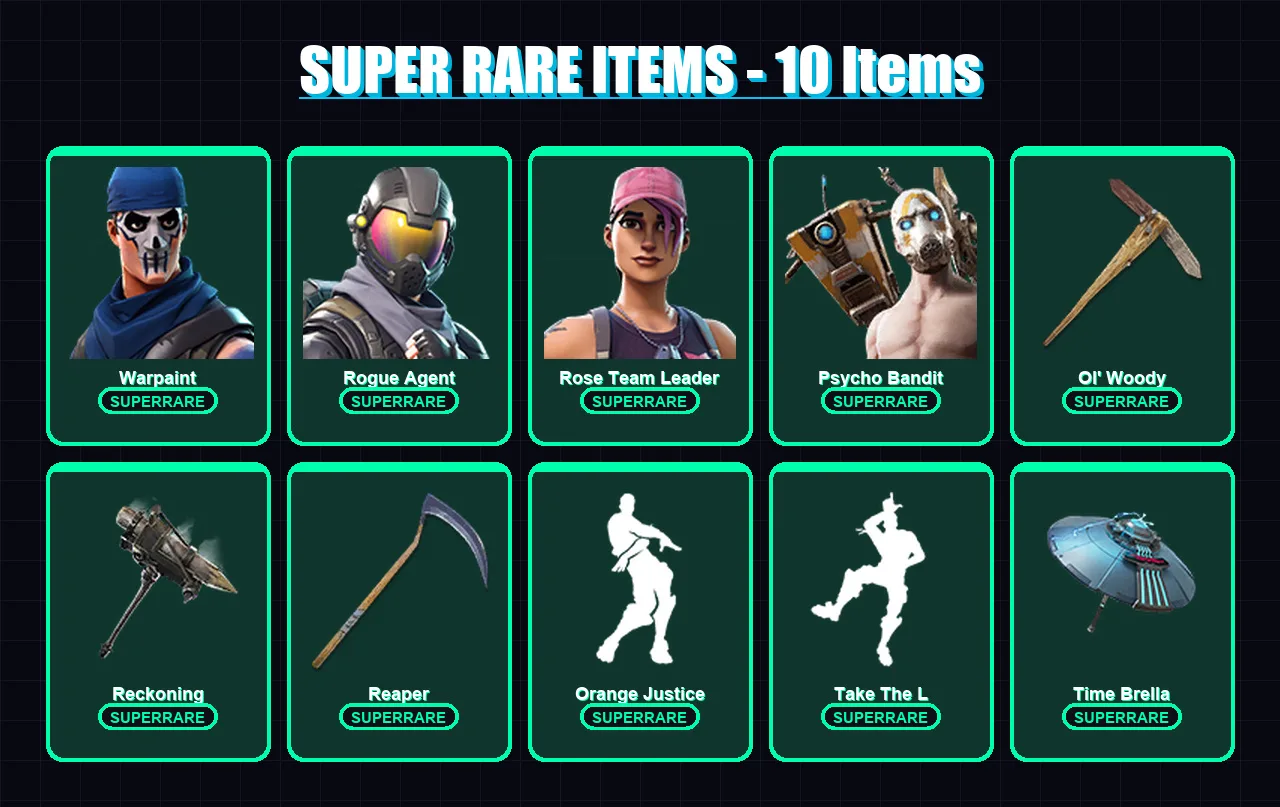 [PC/PSN] | Warpaint | Rogue Agent | Rose Team Leader | Psycho Bandit | Zenith | 131 skin | 155 pickaxe | 132 emote | 127 glider | Lv1926