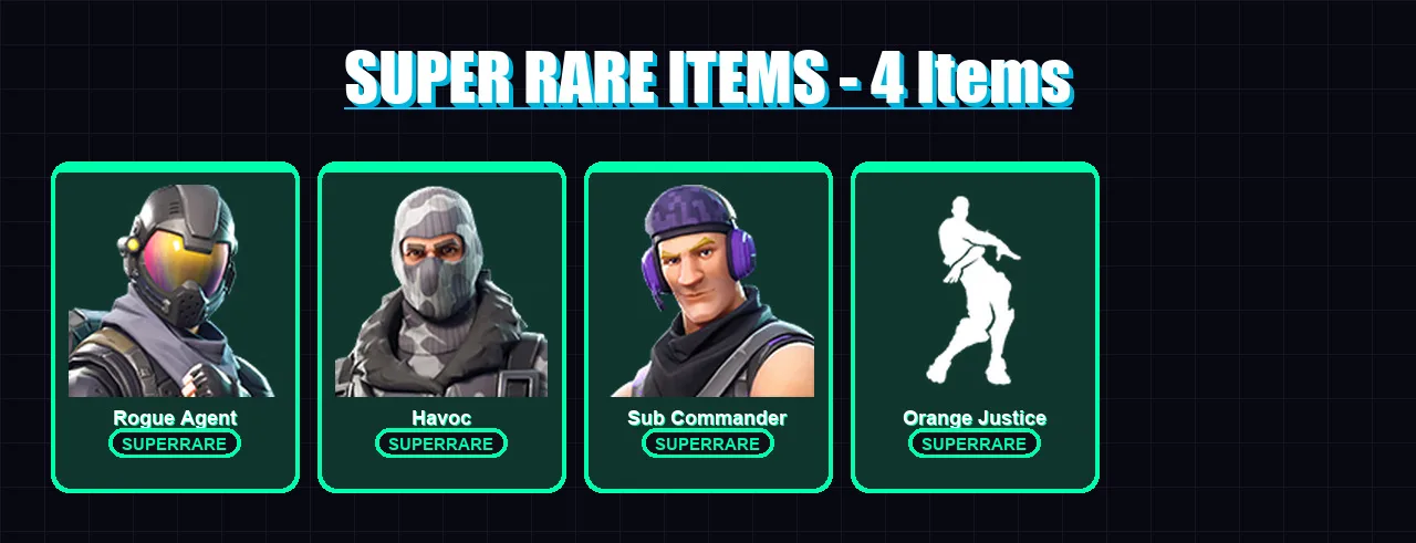 [PS4/PS5/XBOX/PC] | Rogue Agent | Havoc | Sub Commander | Valor | Carbide | 18 skin | 21 pickaxe | 20 emote | 26 glider | Lv420