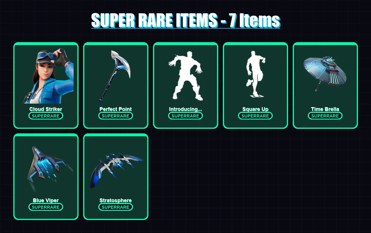 [PS4/PS5/XBOX/PC] | Cloud Striker | Spectra Knight | Paradigm (Reality-659) | Omegarok | Kymera | 25 skin | 43 pickaxe | 22 emote | 39 glider | Lv51