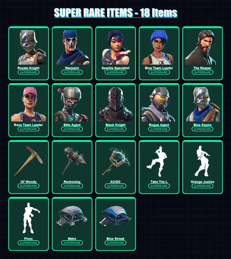 [PS4/PS5/XBOX/PC] | Royale Knight | Warpaint | Sparkle Specialist | 54 skin | Lv1064
