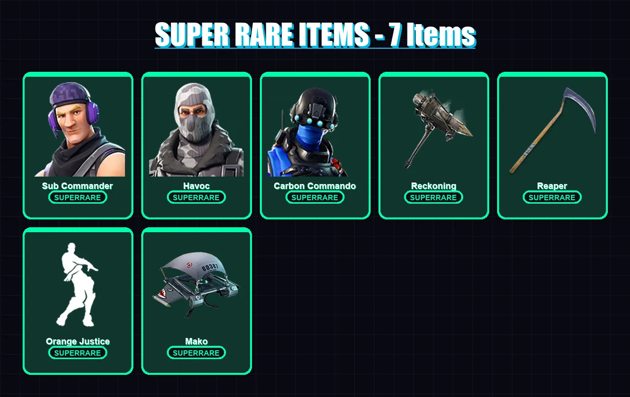 [PC/XBOX/PSN] | Sub Commander | Havoc | Carbon Commando | Calamity | Ragnarok | 16 skin | 16 pickaxe | 19 emote | 23 glider | Lv390 — Fortnite account