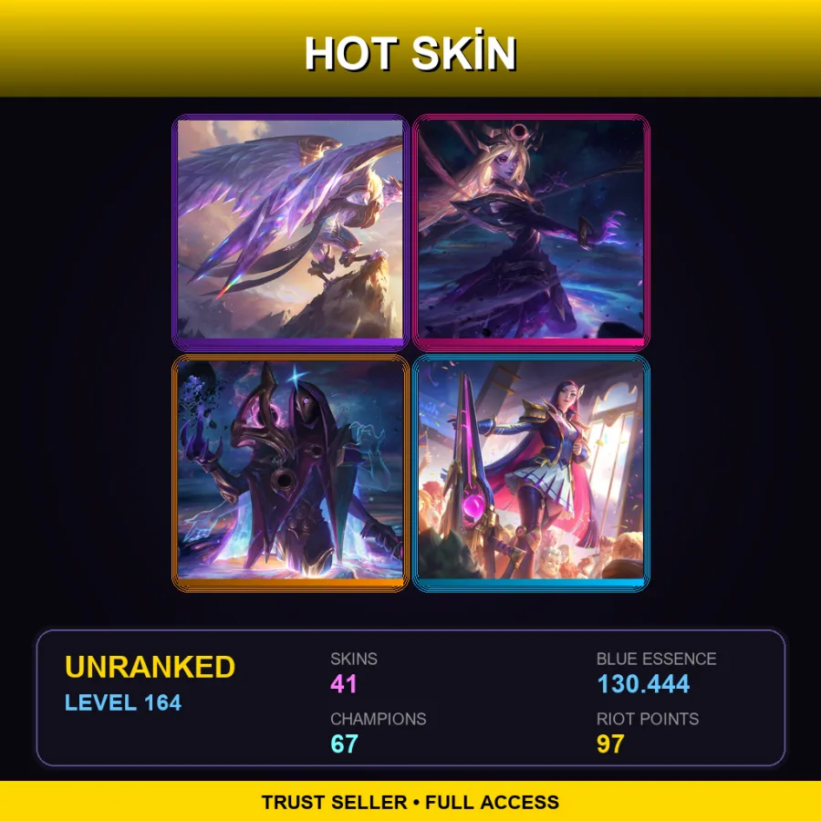 EUW | Lv164 | Unranked | 41 Skin | 67 Champ — Officer Vi