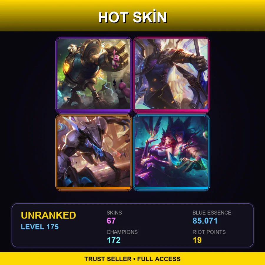 VN | Lv175 | Unranked | 67 Skin | 172 Champ