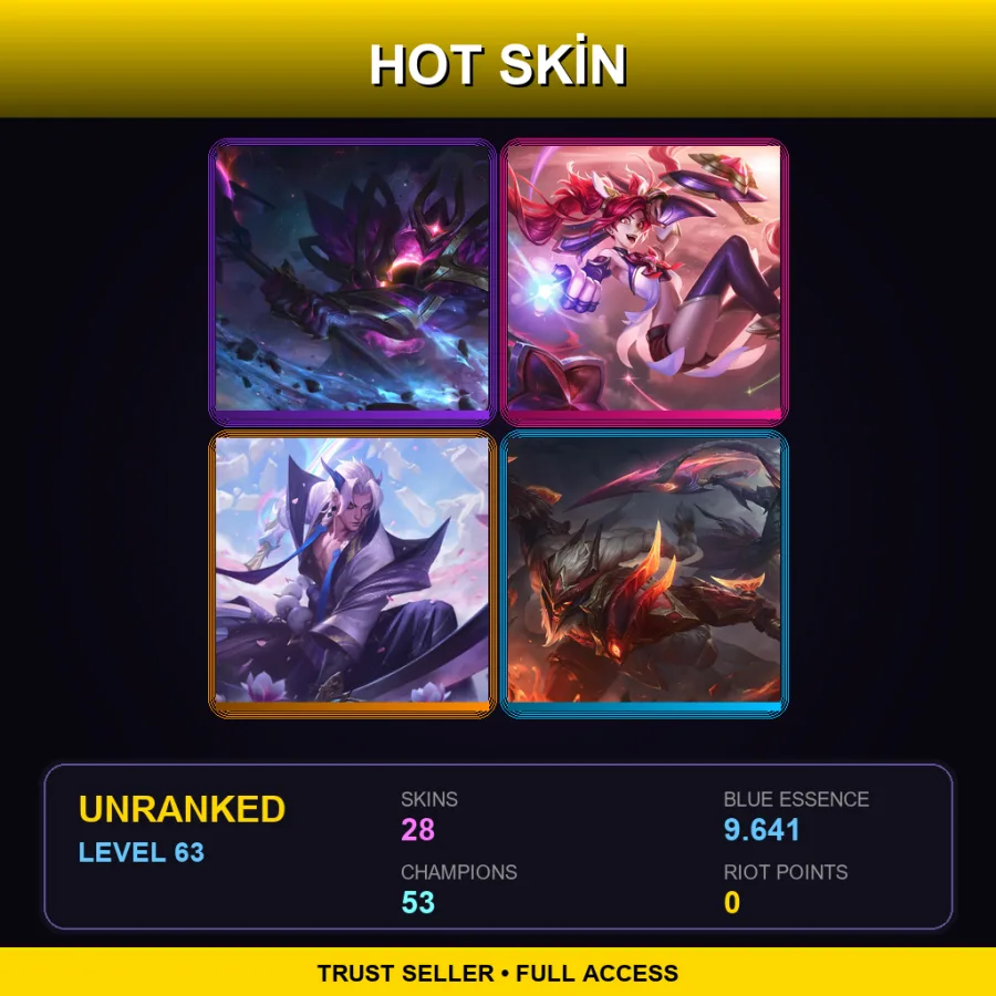 SG | Lv63 | Unranked | 28 Skin | 53 Champ — Battlecast Nasus