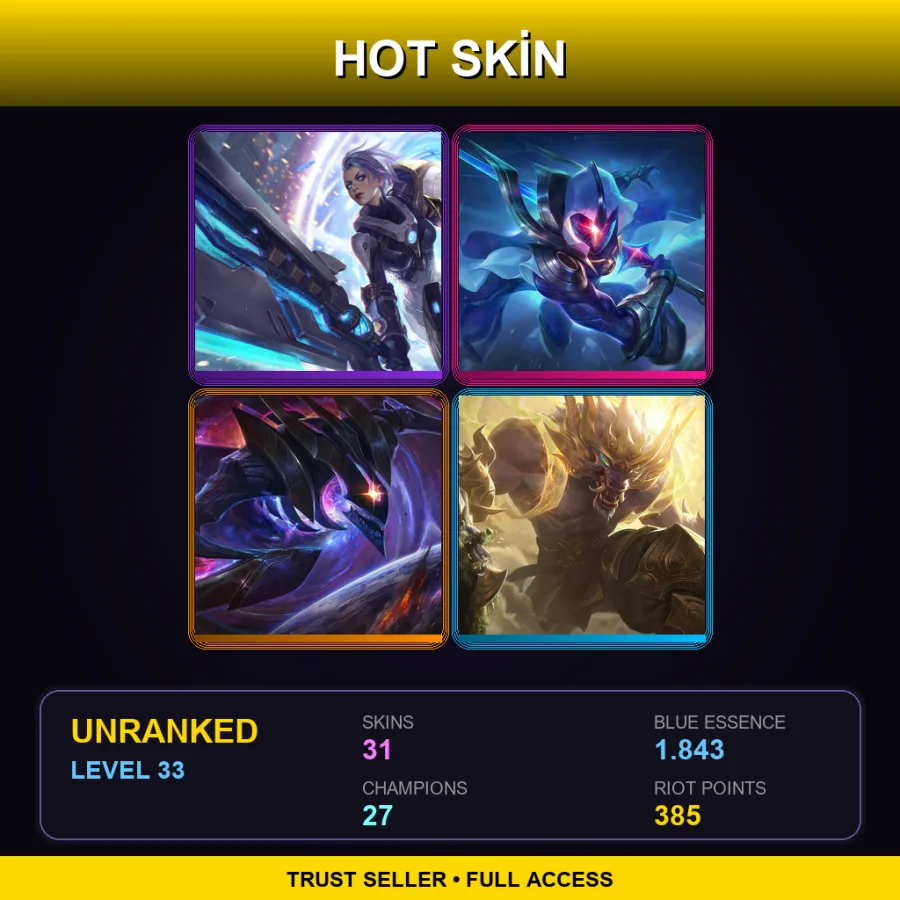 NA | Lv33 | Unranked | 31 Skin | 27 Champ — Withered Rose Syndra