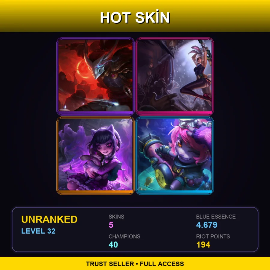 JP | Lv32 | Unranked | 5 Skin | 40 Champ