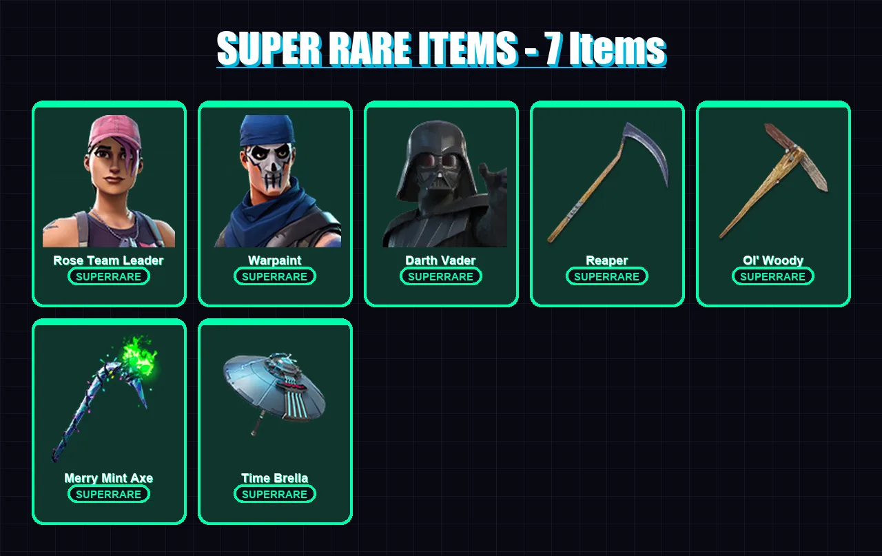[PC/XBOX] | Rose Team Leader | Warpaint | Darth Vader | The Foundation | Predator | 204 skin | 244 pickaxe | 202 emote | 213 glider | Lv2999 — Game account