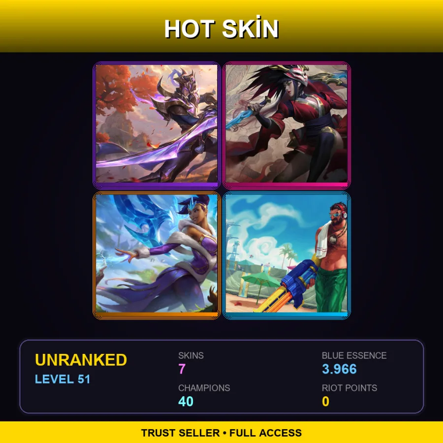 LAS | Lv51 | Unranked | 7 Skin | 40 Champ — Omega Squad Teemo