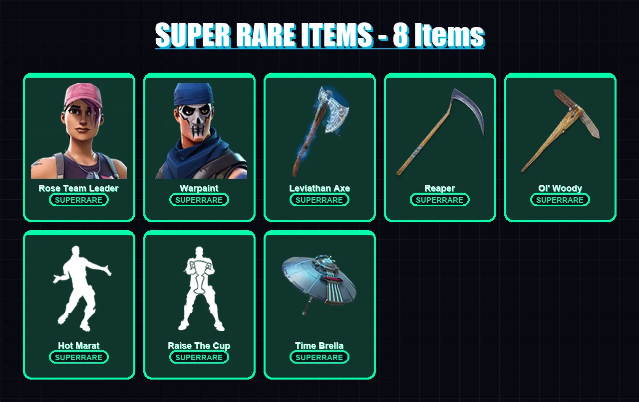 [PC/XBOX/PSN] | Rose Team Leader | Warpaint | Predator | Luxe | Rox | 155 skin | 153 pickaxe | 123 emote | 144 glider | Lv2262