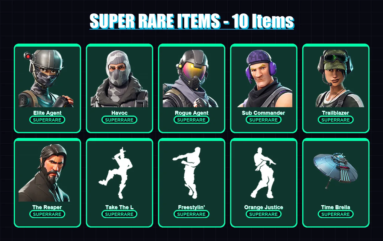 [PC/XBOX/PSN] | Elite Agent | Havoc | Rogue Agent | Sub Commander | Trailblazer | 30 skin | 21 pickaxe | 27 emote | 27 glider | Lv345
