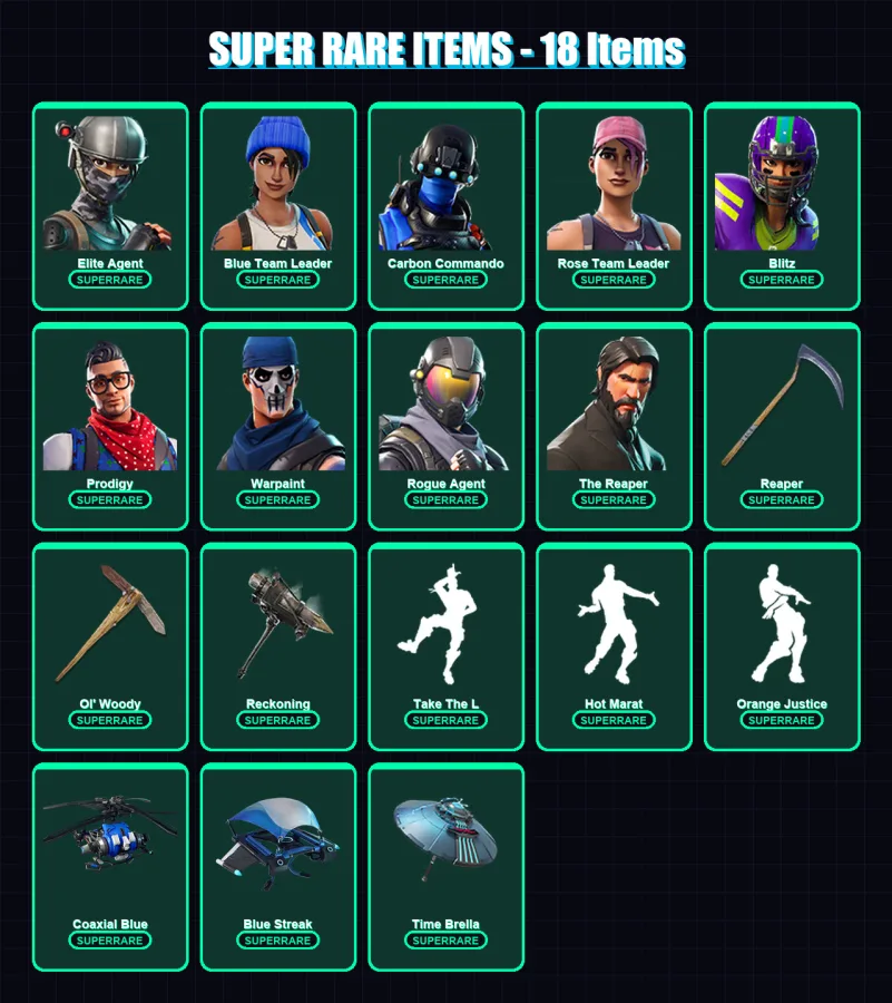 [PC] | Elite Agent | Blue Team Leader | Carbon Commando | Rose Team Leader | Blitz | 142 skin | 99 pickaxe | 104 emote | 95 glider | Lv1446
