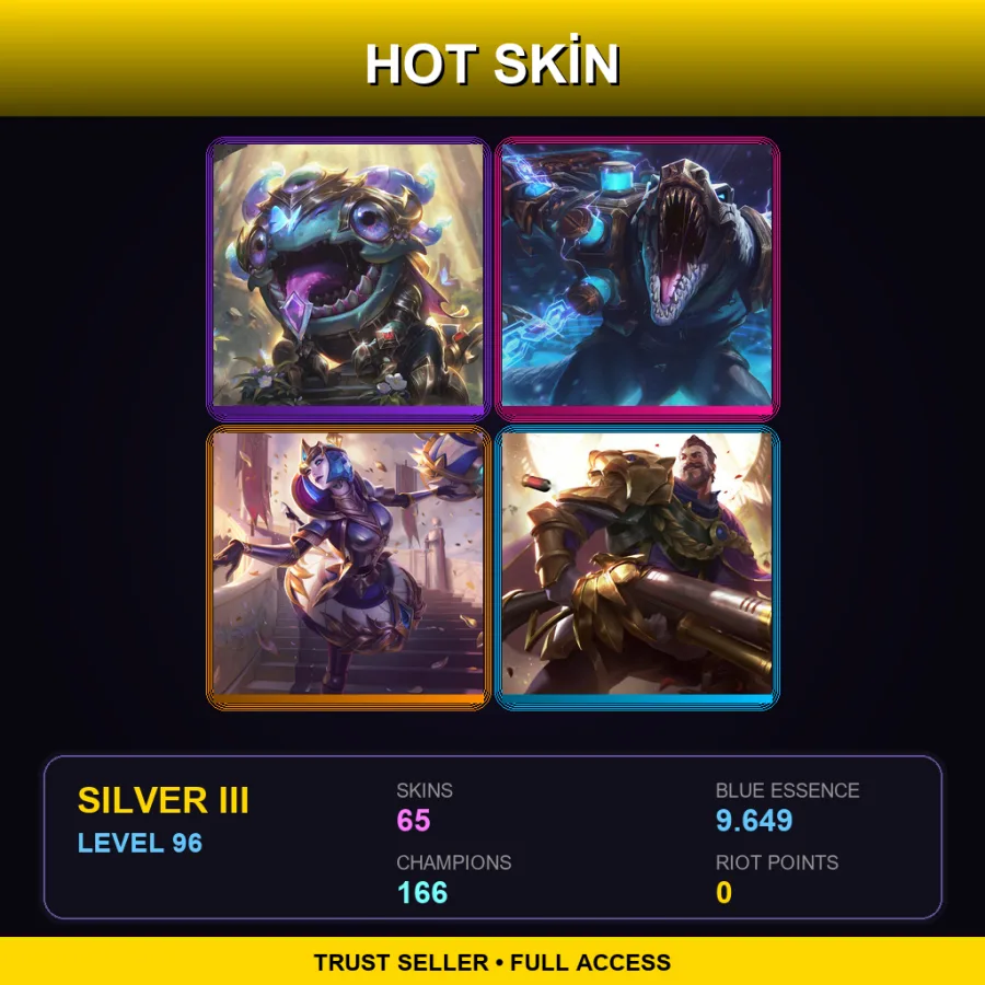 SG | Lv96 | Silver III | 65 Skin | 166 Champ