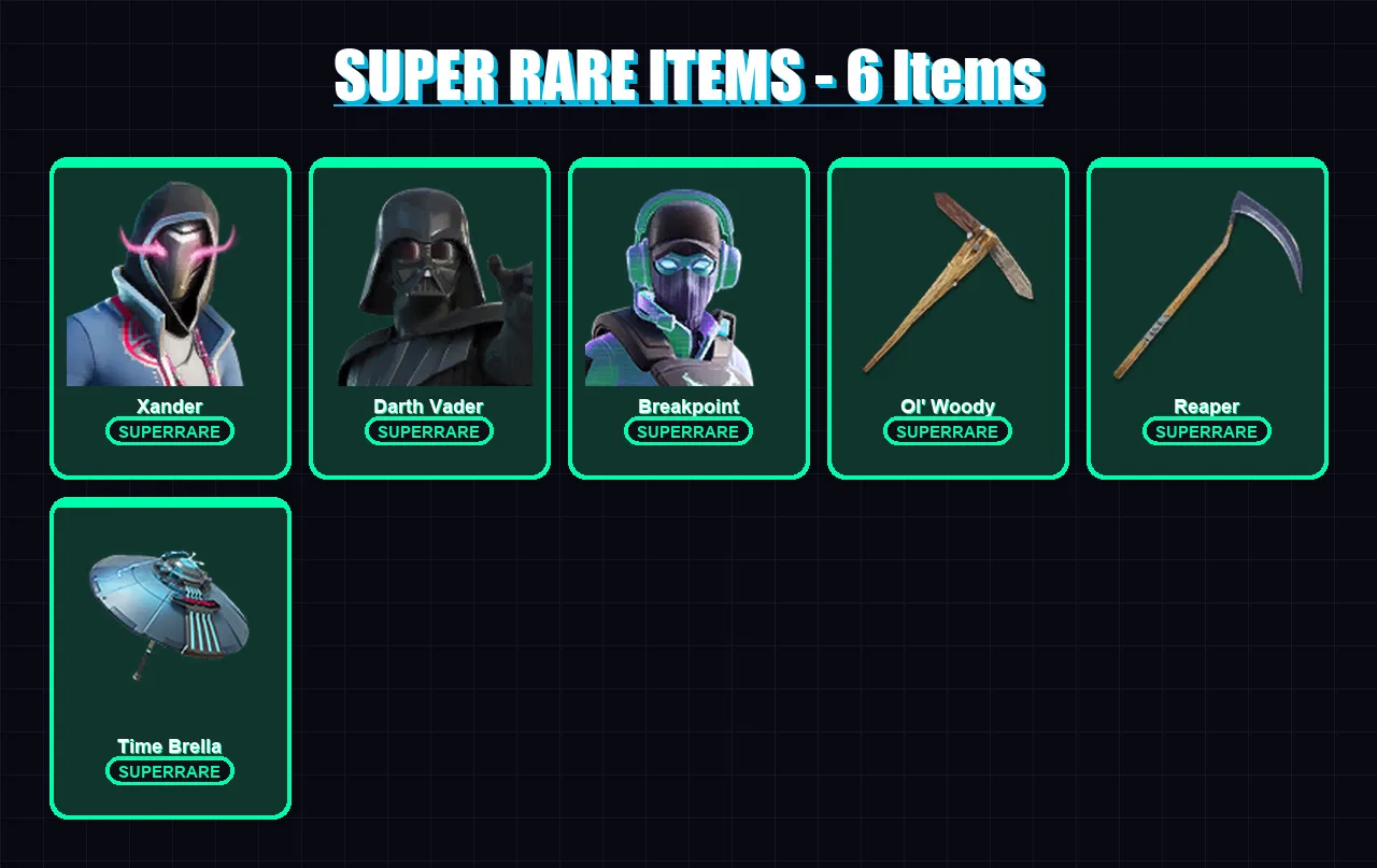 [PC] | Xander | Darth Vader | Breakpoint | Eternal Knight | The Ageless | 366 skin | 392 pickaxe | 355 emote | 269 glider | Lv4185
