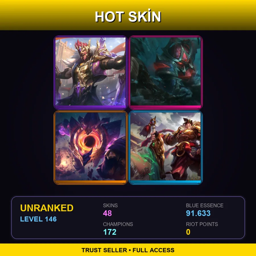 VN | Lv146 | Unranked | 48 Skin | 172 Champ — Uncle Ryze