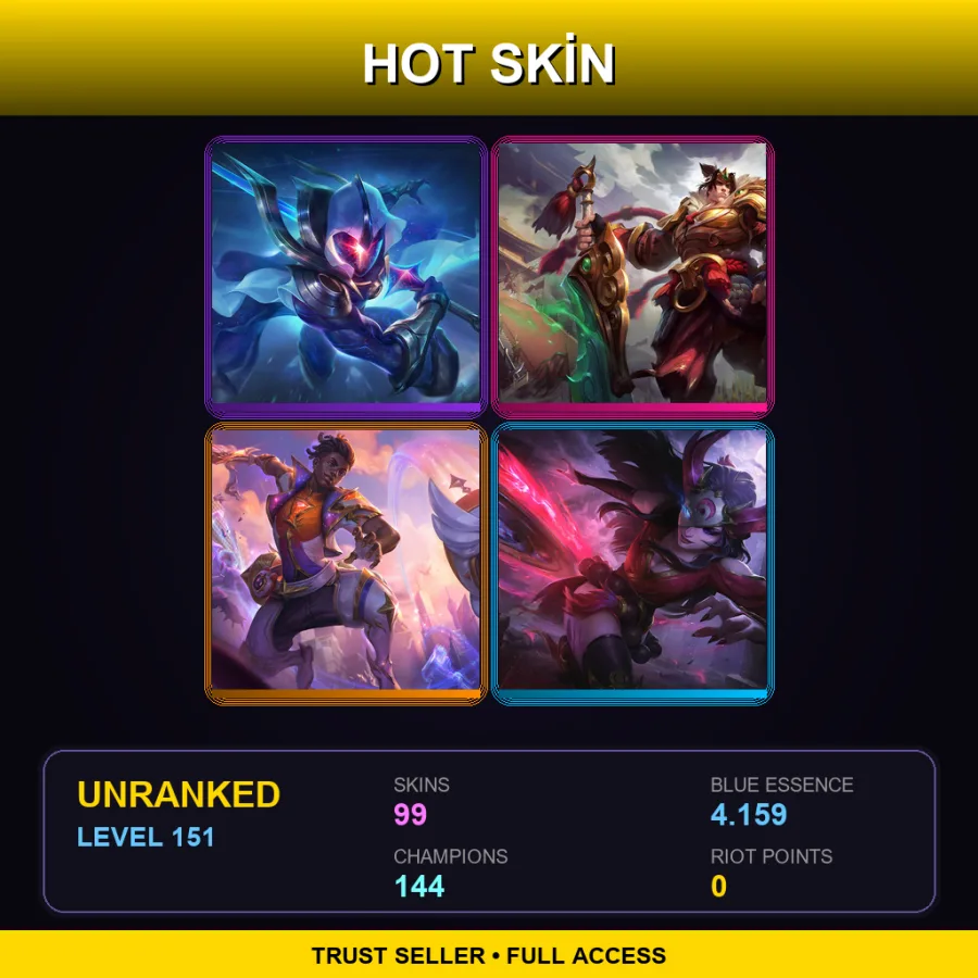 SG | Lv151 | Unranked | 99 Skin | 144 Champ