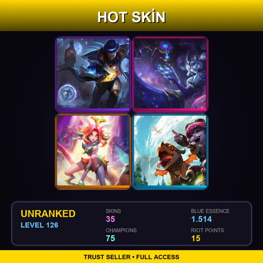 LAS | Lv126 | Unranked | 35 Skin | 75 Champ