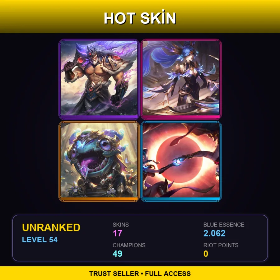 LAN | Lv54 | Unranked | 17 Skin | 49 Champ — Rain Shepherd Fizz