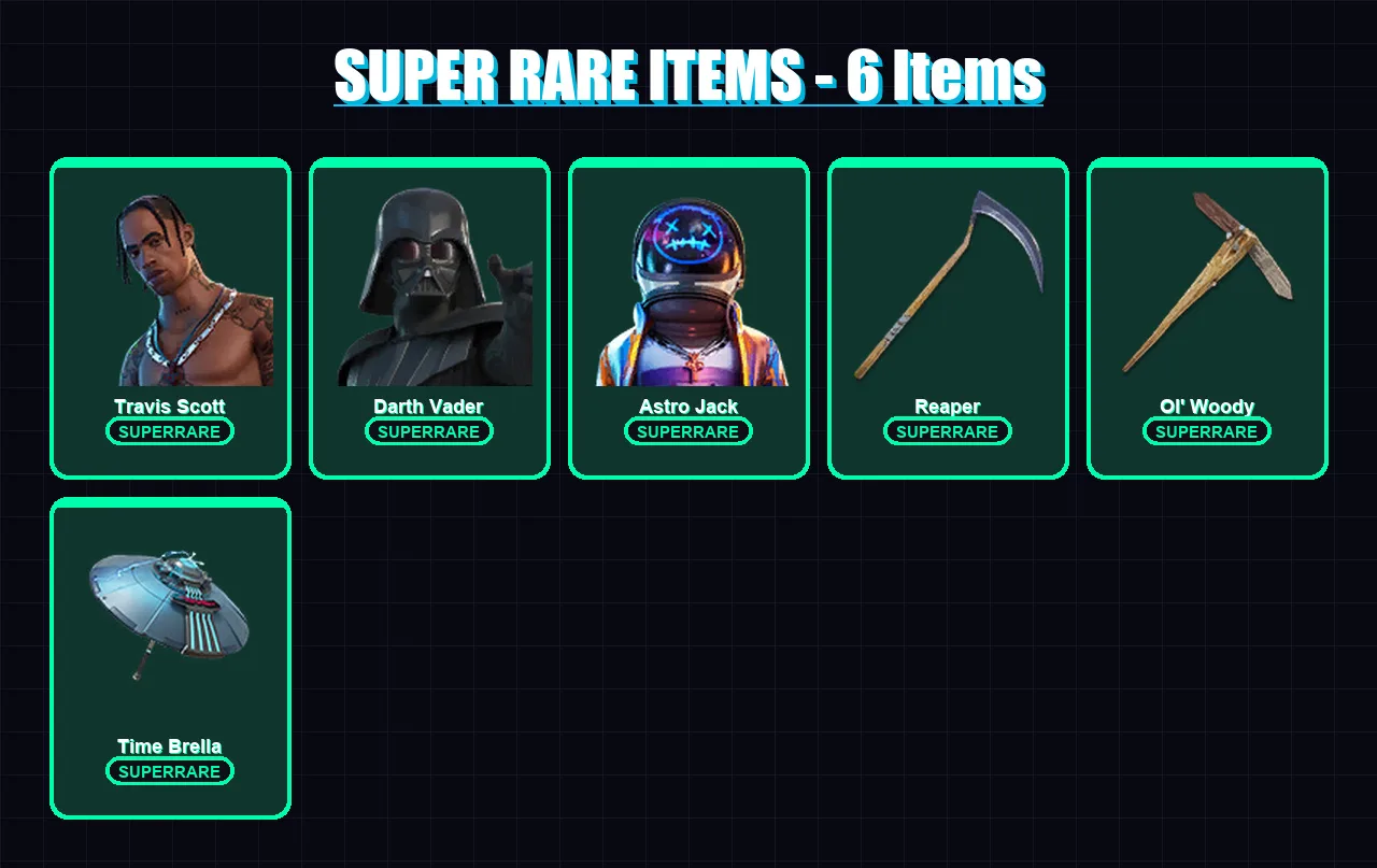 [PC/XBOX/PSN] | Travis Scott | Darth Vader | Astro Jack | Deadpool | Midas | 330 skin | 342 pickaxe | 214 emote | 208 glider | Lv3225