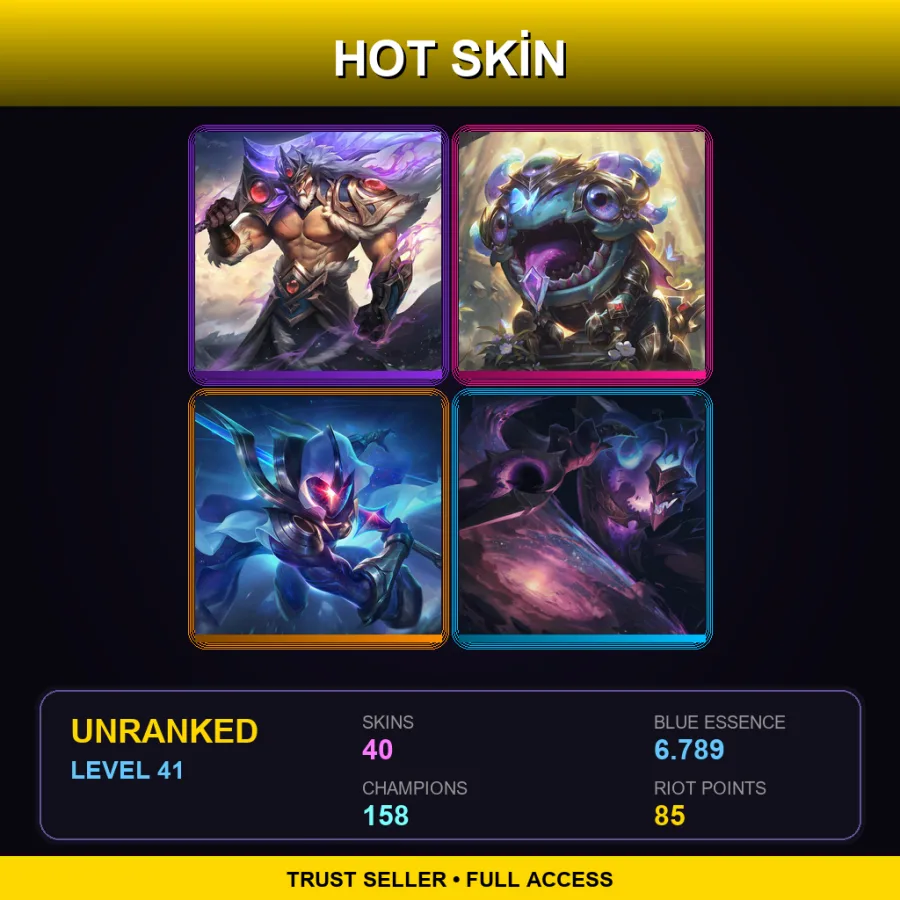 SG | Lv41 | Unranked | 40 Skin | 158 Champ — Dreadknight Garen