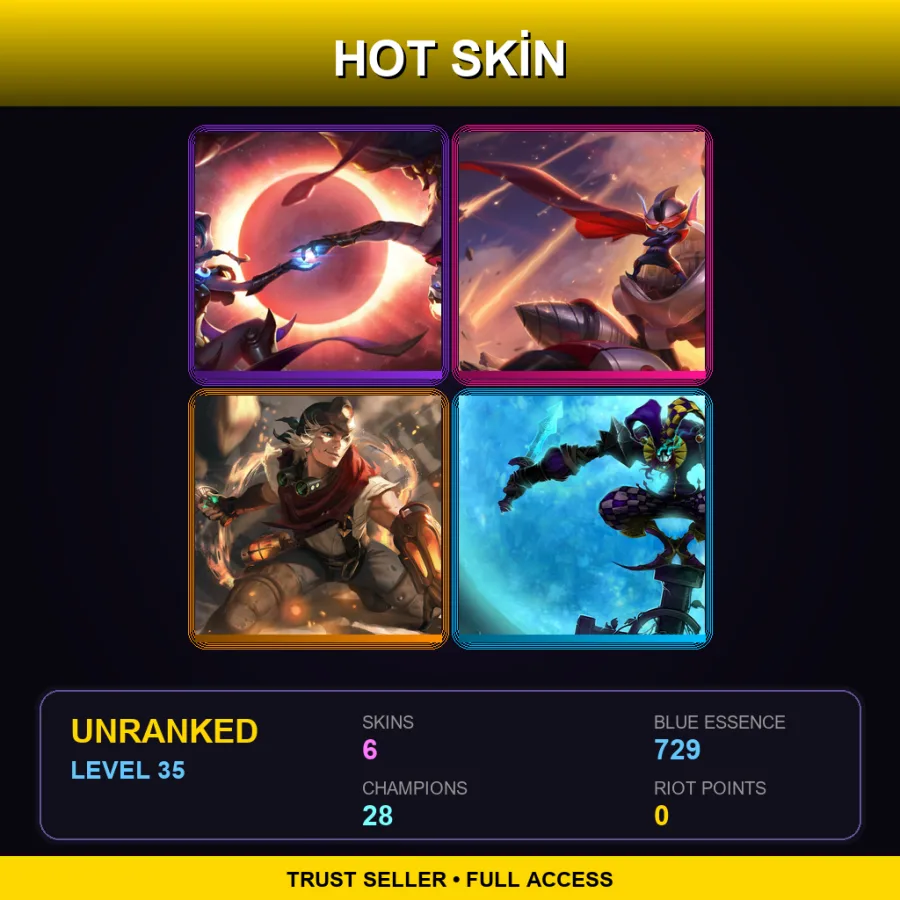 TR | Lv35 | Unranked | 6 Skin | 28 Champ