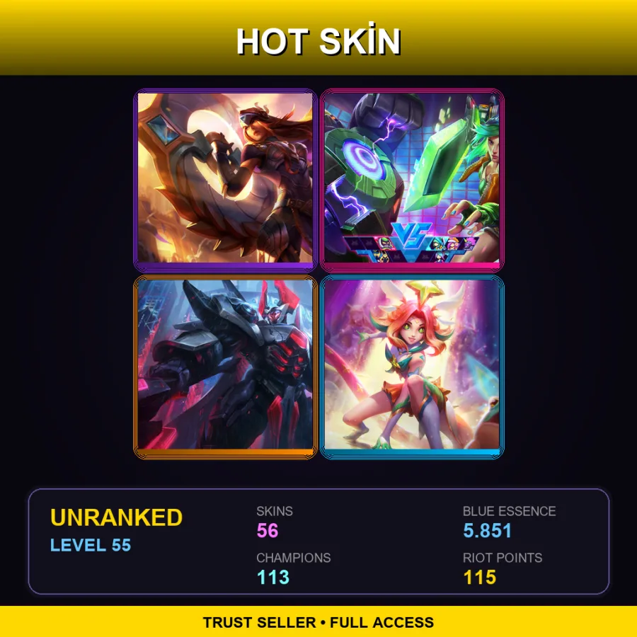 TR | Lv55 | Unranked | 56 Skin | 113 Champ
