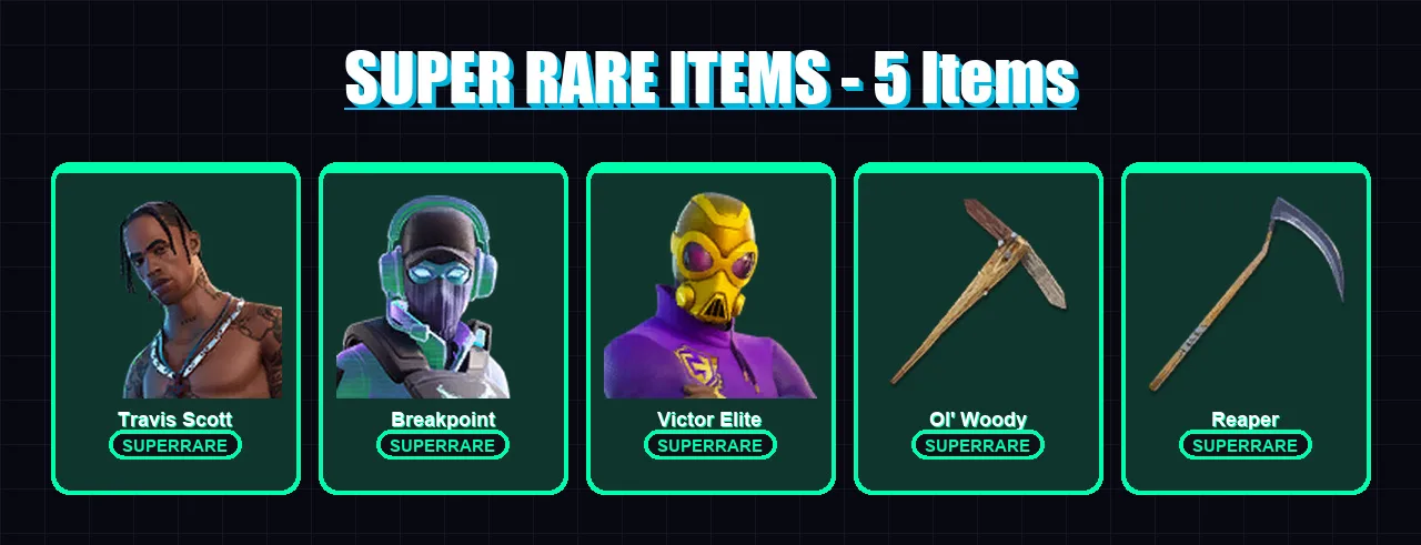 [PC/PSN] | Travis Scott | Breakpoint | Victor Elite | Spire Assassin | Kymera | 163 skin | 141 pickaxe | 116 emote | 121 glider | Lv1804