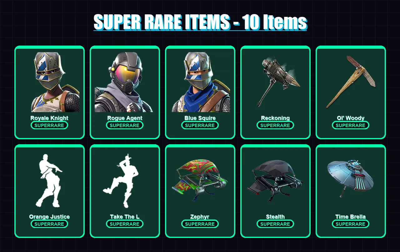 [PC/PSN] | Royale Knight | Rogue Agent | Blue Squire | Fade | Lynx | 38 skin | 37 pickaxe | 43 emote | 42 glider | Lv503