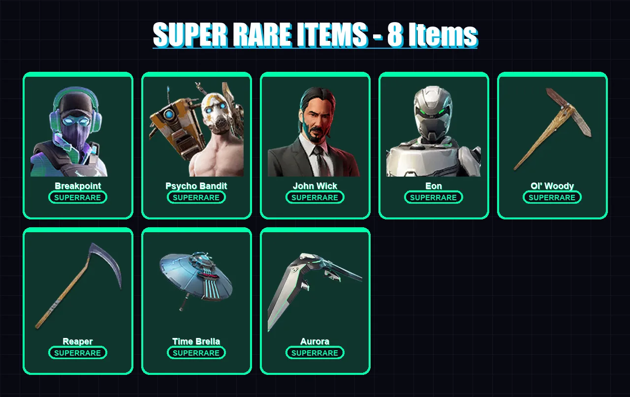 [PS4/PS5/XBOX/PC] | Breakpoint | Psycho Bandit | John Wick | Eon | Zeus | 338 skin | 276 pickaxe | 212 emote | 171 glider | Lv3195