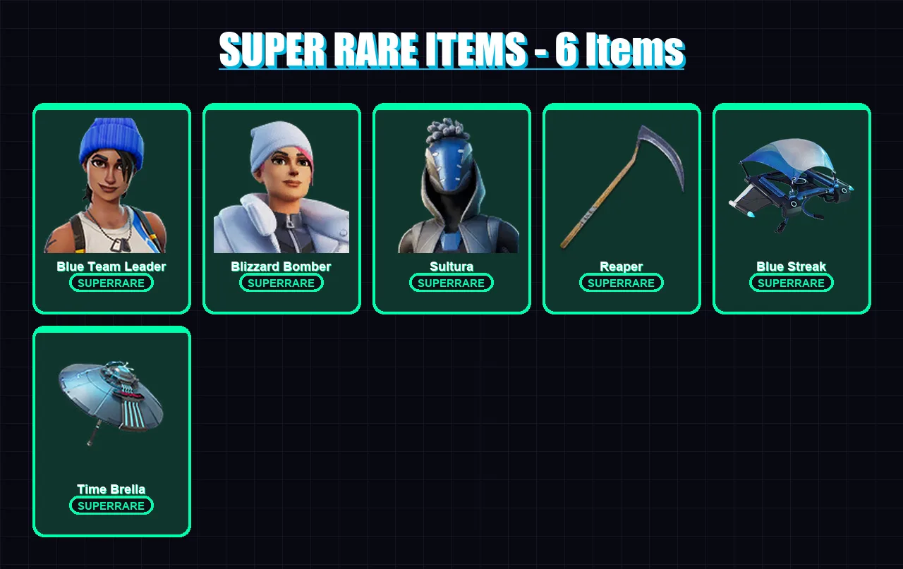 [PC/XBOX/PSN] | Lara Croft | Blue Team Leader | Blizzard Bomber | Sultura | Spectra Knight | 102 skin | 166 pickaxe | 120 emote | 139 glider | Lv235