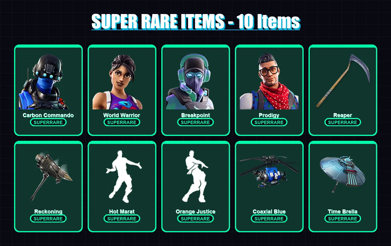 [PC/PSN] | Carbon Commando | World Warrior | Breakpoint | Prodigy | Enforcer | 171 skin | 203 pickaxe | 160 emote | 184 glider | Lv2765